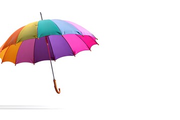 Colorful Umbrella Isolated on White Background for Weather Concept
