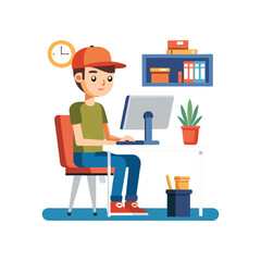 businessman in office