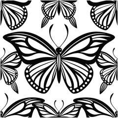 black and white seamless pattern