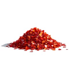 Vibrant Pile of Red Chili Pepper Flakes for Culinary Use and Garnish