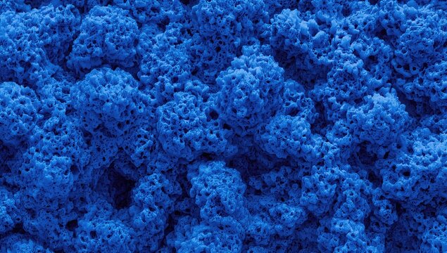 Blue sponge surface detail, potential cleaning tool for effective maintenance