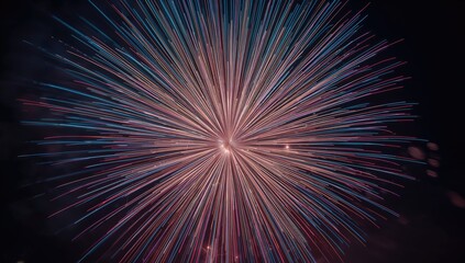 Fototapeta premium Fireworks display lighting up the night sky, celebration of joy