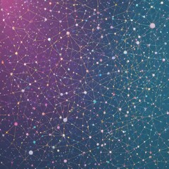 Colorful Cosmic Background Featuring Stars and Constellations in a Vast Night Sky