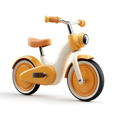 Bright Yellow Child's Bicycle for Playful Outdoor Adventures