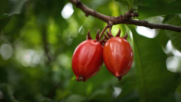 Buni fruit, a small red fruit rich in nutrients, highlighting its beneficial properties