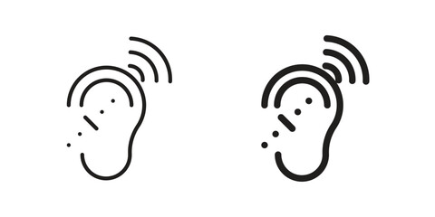 Assistive listening systems icon for your website design, logo, app, UI. EPS10