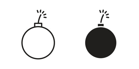 Bomb icon for your website design, logo, app, UI. EPS10