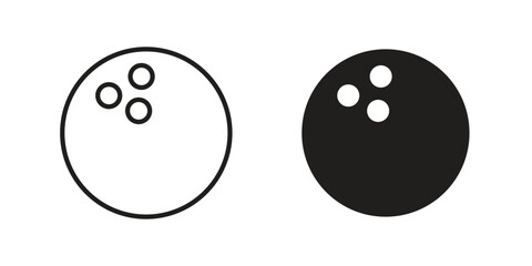 Bowling ball icon for your website design, logo, app, UI. EPS10