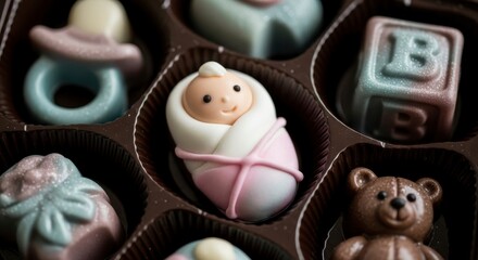 Adorable baby themed chocolates for celebrations