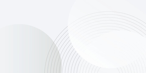 Fototapeta premium White geometric abstract background overlap layer on bright space with lines effect decoration. Modern graphic design