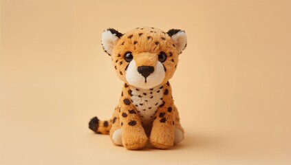 Cheetah plush toy, a soft and cuddly companion for children, playtime comfort