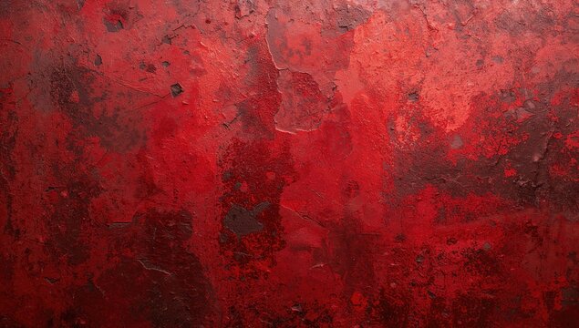 Grunge-style red metal surface ideal for industrial layouts, efficiency