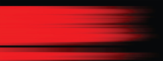 Fototapeta premium Dynamic red and black horizontal lines gradient modern background design