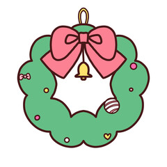 christmas wreath with bells
