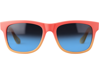 Stylish oversized sunglasses isolated on white background, symbolizing summer fashion and lifestyle..