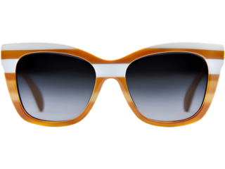 Stylish oversized sunglasses isolated on white background, symbolizing summer fashion and lifestyle..