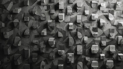 Abstract gray background featuring three-dimensional squares, suitable for UI backdrop