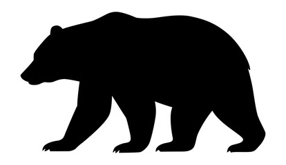 Bear Silhouette Illustration. Forest animal clipart