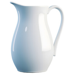 white ceramic jug isolated background.
