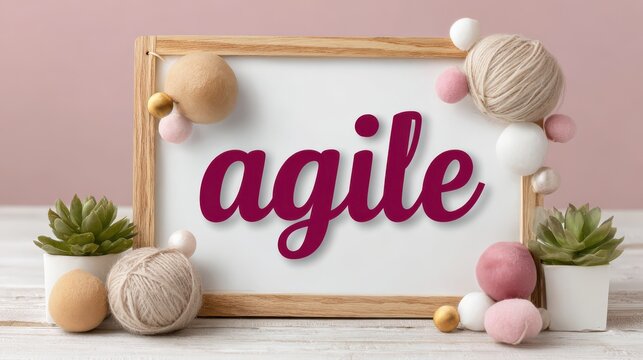 Agile business planning techniques office space visual content creative environment close-up view strategic concept