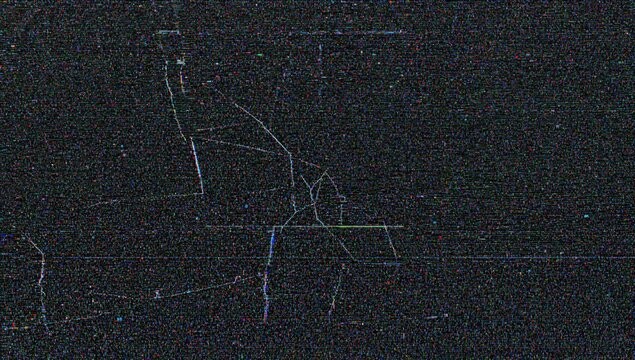 Static and noise engulfed the backdrop as the vintage TV glitch distorted the vibrant RGB digital signal.