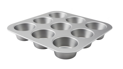 Non stick baking tray, perfect for muffins or cupcakes, made of durable aluminum for even heat distribution and easy release