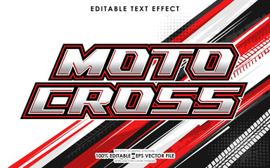 Moto Cross Text Effect Graphic Design Illustration.
