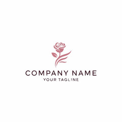 Elegant rose logo design for company branding and marketing.