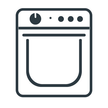 Clean minimalist kitchen oven icon.