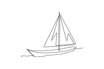 Simple continuous line drawing of all about transportation. simple line, creativity designer. Vector, Designer.