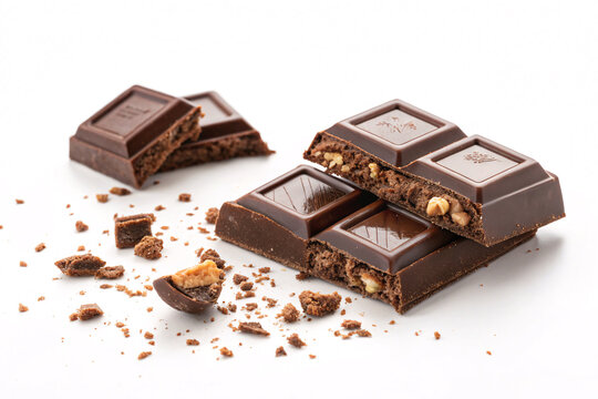 Indulge in decadent dark chocolate squares with nutty filling, perfect for satisfying cravings or adding a touch of elegance to your dessert creations