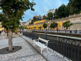 Tschechien, Böhmen, Karlsbad 2025 JUL 1 Historische Altstadt von Karlsbad,