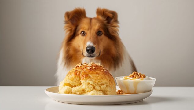 Japanese butter roll, yogurt, and Lassie for breakfast, fiber-dense choice