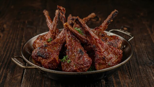 Jiz dish featuring roasted lamb pieces with a tender interior, highlighting traditional cooking methods