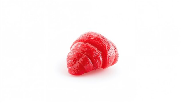 Close-up of strawberry licorice on a white surface, fiber-dense choice