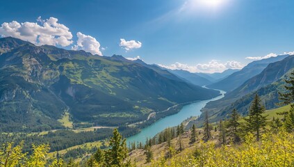 Fototapeta premium Untamed beauty of the northern mountain wilds