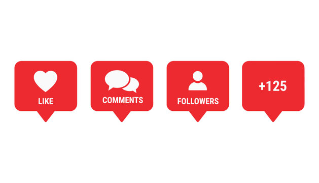 Boost social media engagement with likes, comments, and followers icons