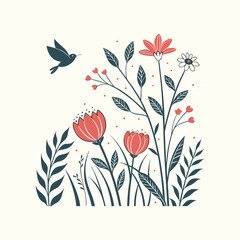 vector illustration of a floral background