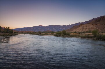 Scenic Perspectives Along a Mountain River