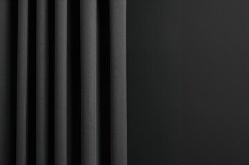 Fototapeta premium Dark Gray Backdrop with Curtains or Drapes