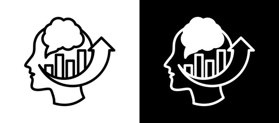 Growth Mindset whiteblack icon