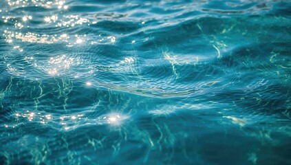 Stunning Detailed View of Water with Waves and Sunlight Reflections