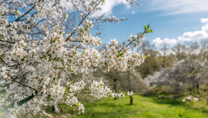 Fototapeta premium Early spring blooms of Japanese plum