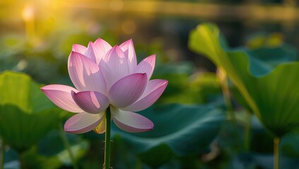 Obraz premium Lotus blossom, symbol of purity and enlightenment, beneficial qualities