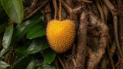 Naklejka premium Gold rambutan tropical fruit, fiber-dense choice