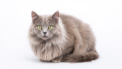 Gorgeous Feline Against a Plain White Backdrop