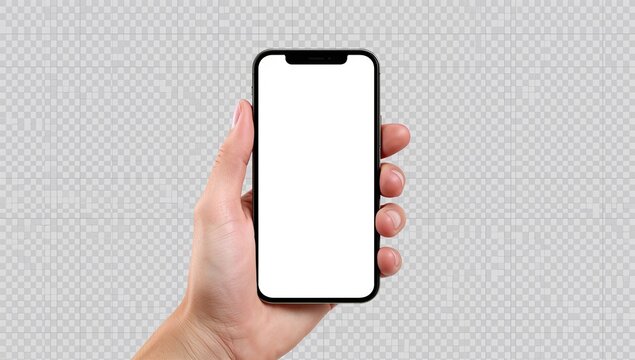 Mockup smartphone with blank screen and sleek design, useful for marketing applications