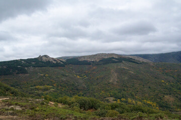 View of La Garganta Village La Muela Candelario Mountain Landscape