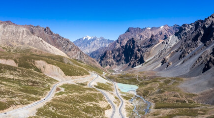 The mountain scenery of Xinjiang, China in Asia