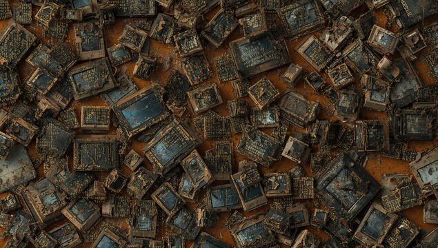 Old, worn binary code, suggesting obsolescence